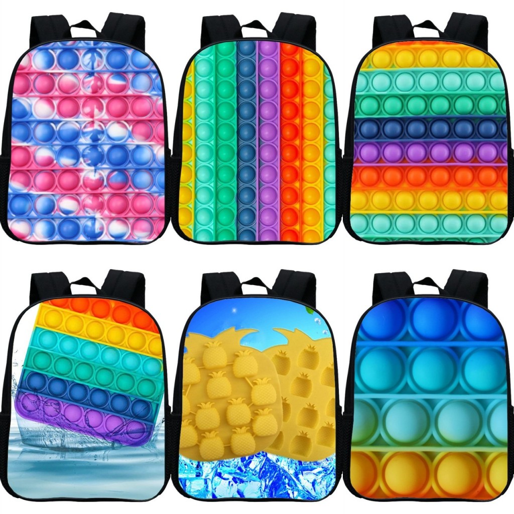 1 Pc Lastest 3D Print Fidget Look Backpack Anime Rainbow Color Printing Push Bubble Teenager Laptop Book Bag Schoolbags Family Game Kid Gift
1 Pc Lastest 3D Print Fidget Look Backpack Anime Rainbow Color Printing Push Bubble Teenager Laptop Book Bag Schoolbags Family Game Kid Gift