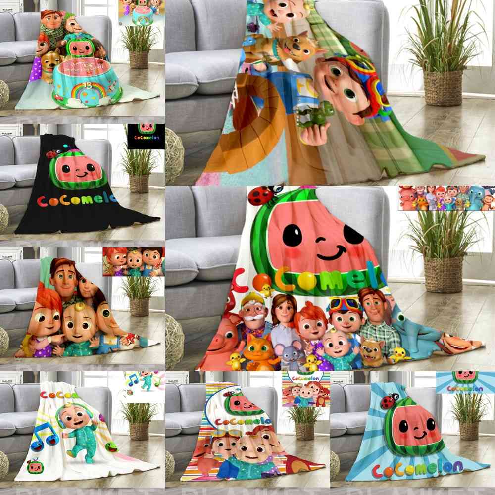 Kids Cartoon Blanket Cocomelon Ji 3D Printing Flannel Blankets Bed Sheet Summer Nap Quilt Cover Beddings CoCo Melon Carpet 80*120cm G3886HE
Kids Cartoon Blanket Cocomelon Ji 3D Printing Flannel Blankets Bed Sheet Summer Nap Quilt Cover Beddings CoCo Melon Carpet 80*120cm G3886HE