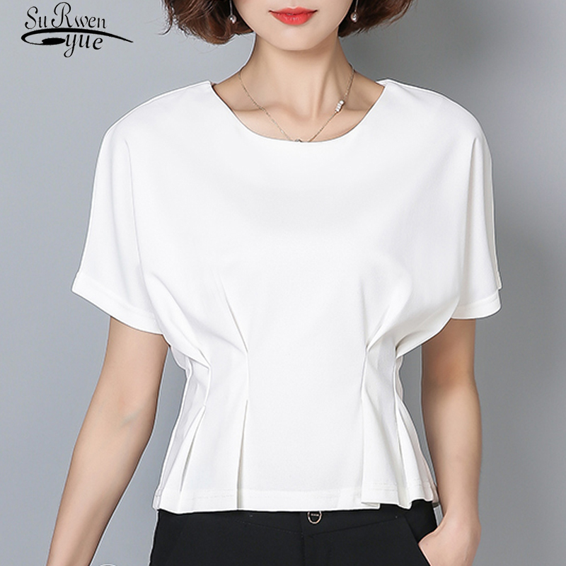 Summer Casual Slim Waist Blouse Women Solid Short Sleeve Office Lady Clothes White Black Shirt Blusas 9072 50 210521
Summer Casual Slim Waist Blouse Women Solid Short Sleeve Office Lady Clothes White Black Shirt Blusas 9072 50 210521