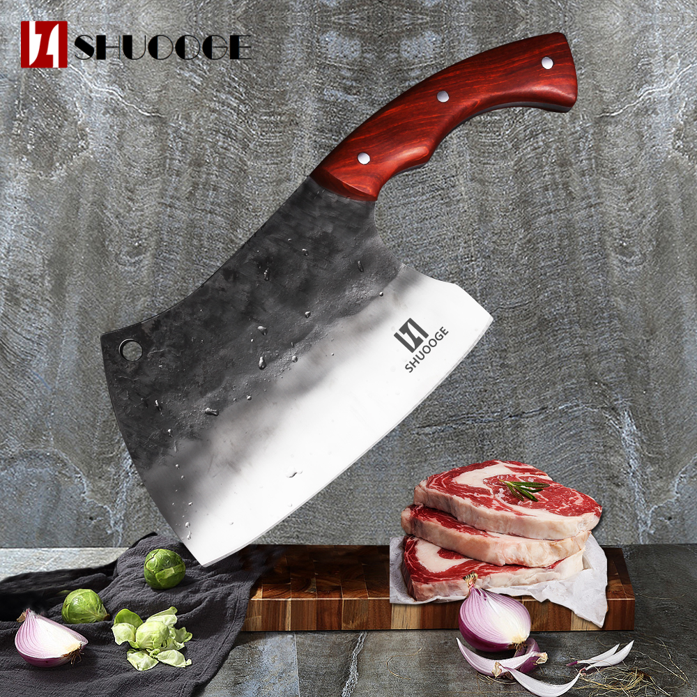 SHUOOGE Very arge Fu Tang Handmade Chef Knife Hard Cad Stee Bade Butcher Saughter chinese ceaver For kitchen Knives
SHUOOGE Very arge Fu Tang Handmade Chef Knife Hard Cad Stee Bade Butcher Saughter chinese ceaver For kitchen Knives