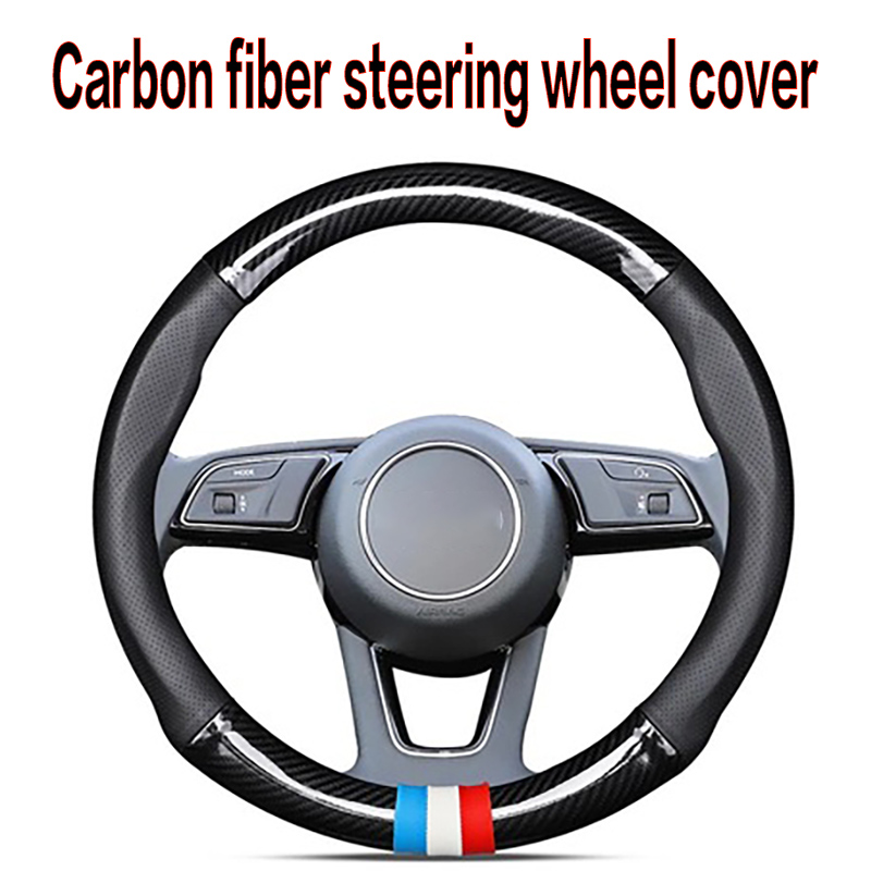 Universal Carbon Fiber Leather Car Steering Wheel Cover Suitable for 37-38cm Round Shape D Shape High Quality
Universal Carbon Fiber Leather Car Steering Wheel Cover Suitable for 37-38cm Round Shape D Shape High Quality