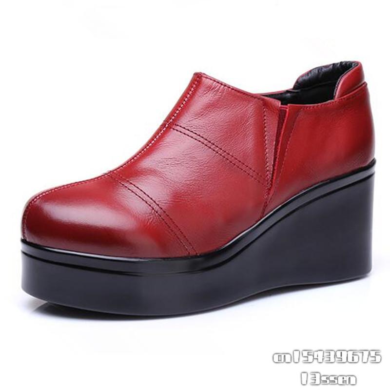 Dress Shoes 2021 Spring Woman Platform Wedges High Heeled Elegant Comfortable Cowhide Leather Women Heels, Brown
Dress Shoes 2021 Spring Woman Platform Wedges High Heeled Elegant Comfortable Cowhide Leather Women Heels, Brown
