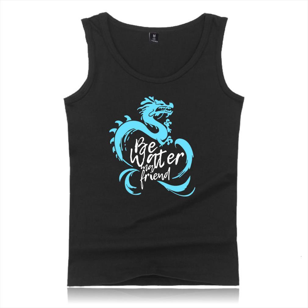 be water my friends mens clothes tank women men sleeveless vest chinese kung fu casual for summer, White;black
be water my friends mens clothes tank women men sleeveless vest chinese kung fu casual for summer, White;black