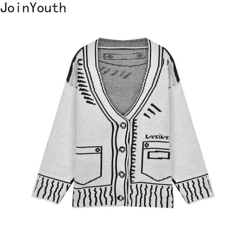 Joinyouth Fashion Sweater Oversize Harajuku Cardigan Fall Women Clothes Loose Korean Plus Size Coats Sueter Jacket Female 210914