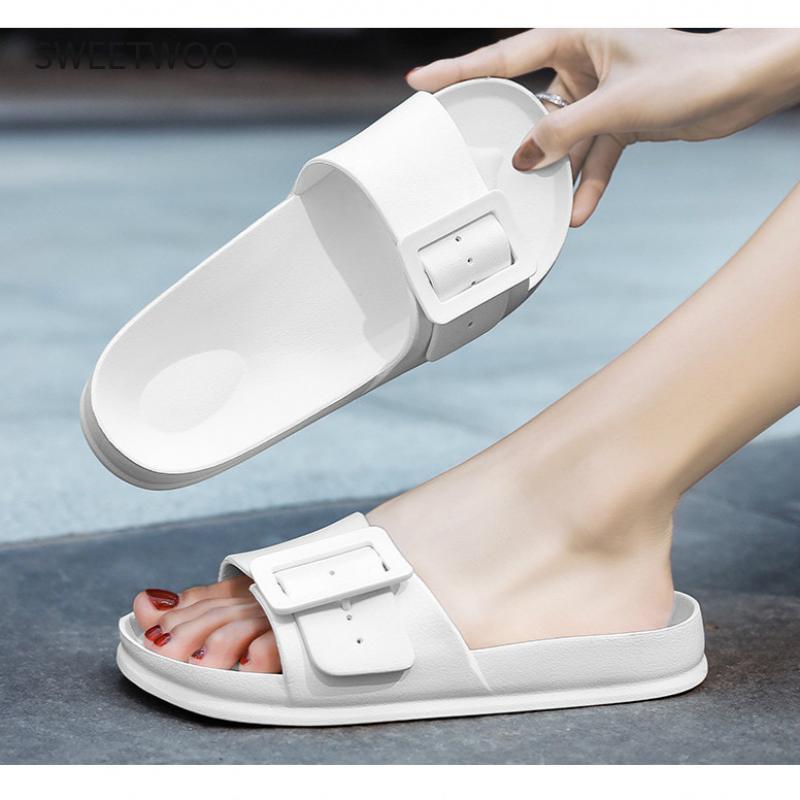 Slippers 2021 Women's Open-Toed Flat-Bottomed Fashion Two-Buckle Thick Soft-Soled Platform Flip Flops Outdoor Beach Sandals, Black
Slippers 2021 Women's Open-Toed Flat-Bottomed Fashion Two-Buckle Thick Soft-Soled Platform Flip Flops Outdoor Beach Sandals, Black