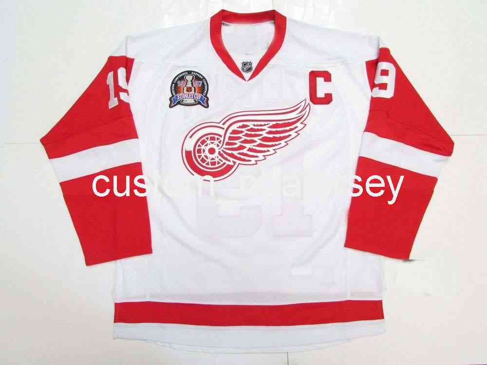 Cheap Custom STEVE YZERMAN DETROIT RED WINGS WHITE 1997 STANLEY CUP HOCKEY JERSEY Men's Stitched Hockey Jersey Any Name Number, Black
Cheap Custom STEVE YZERMAN DETROIT RED WINGS WHITE 1997 STANLEY CUP HOCKEY JERSEY Men's Stitched Hockey Jersey Any Name Number, Black