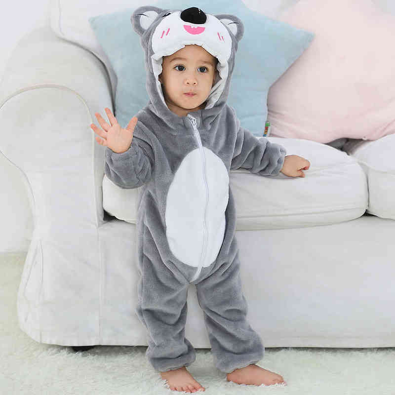 2020 Autumn Winter New Born Baby Clothes Unisex Christmas Clothes Boy Rompers Kids Tiger Costume For Girl Infant Jumpsuit 3-24M G220218