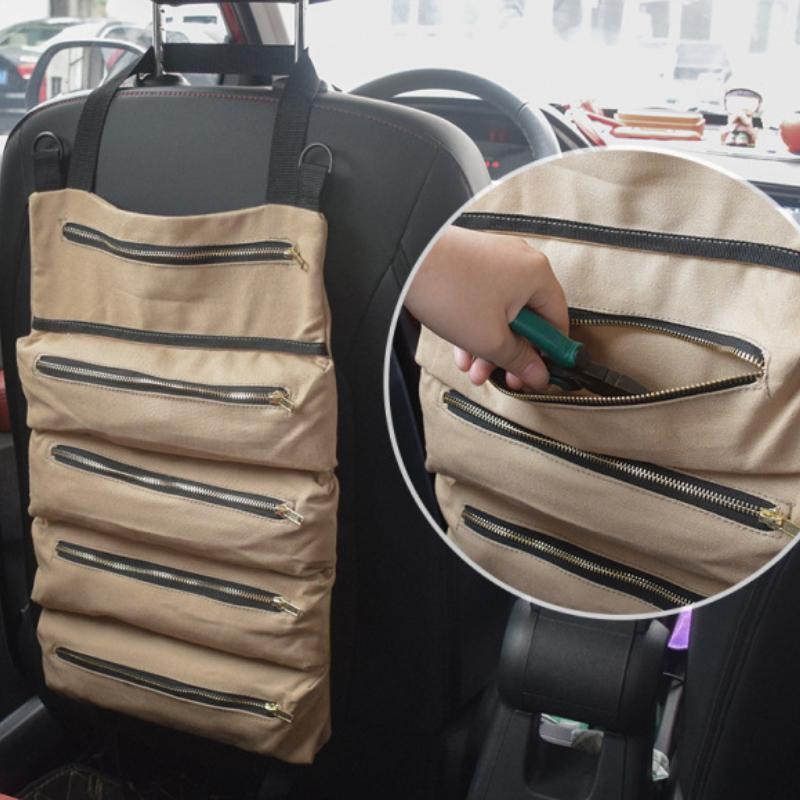 Car Organizer Durable Roll Up Canvas Tools Bag Wrench Storage Carrier Pouch Back Seat Hanging Multi-functional 4 Colors
Car Organizer Durable Roll Up Canvas Tools Bag Wrench Storage Carrier Pouch Back Seat Hanging Multi-functional 4 Colors