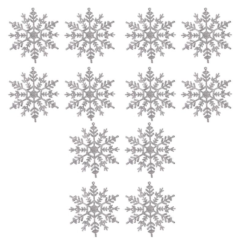Christmas Decorations 12Pcs Xmas Tree Snowflake Pendants Glitter Powder Hollow-out (Silver)
Christmas Decorations 12Pcs Xmas Tree Snowflake Pendants Glitter Powder Hollow-out (Silver)