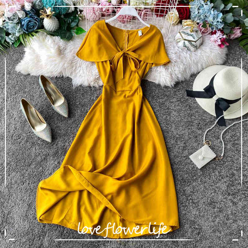 Elegant Women Summer Dress High Waist Solid Color Sexy V-Neck Short Sleeve Long Dress Casual Bohemia Maxi Beach Dresses 210521, Black
Elegant Women Summer Dress High Waist Solid Color Sexy V-Neck Short Sleeve Long Dress Casual Bohemia Maxi Beach Dresses 210521, Black