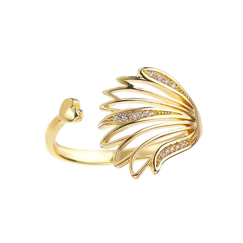 Cluster Rings Women Opening Wing Gold Silver Color Adjustable Ring Rhinestone Shiny Fashion Jewelry For Femal Gifts Party QW039, Golden;silver
Cluster Rings Women Opening Wing Gold Silver Color Adjustable Ring Rhinestone Shiny Fashion Jewelry For Femal Gifts Party QW039, Golden;silver