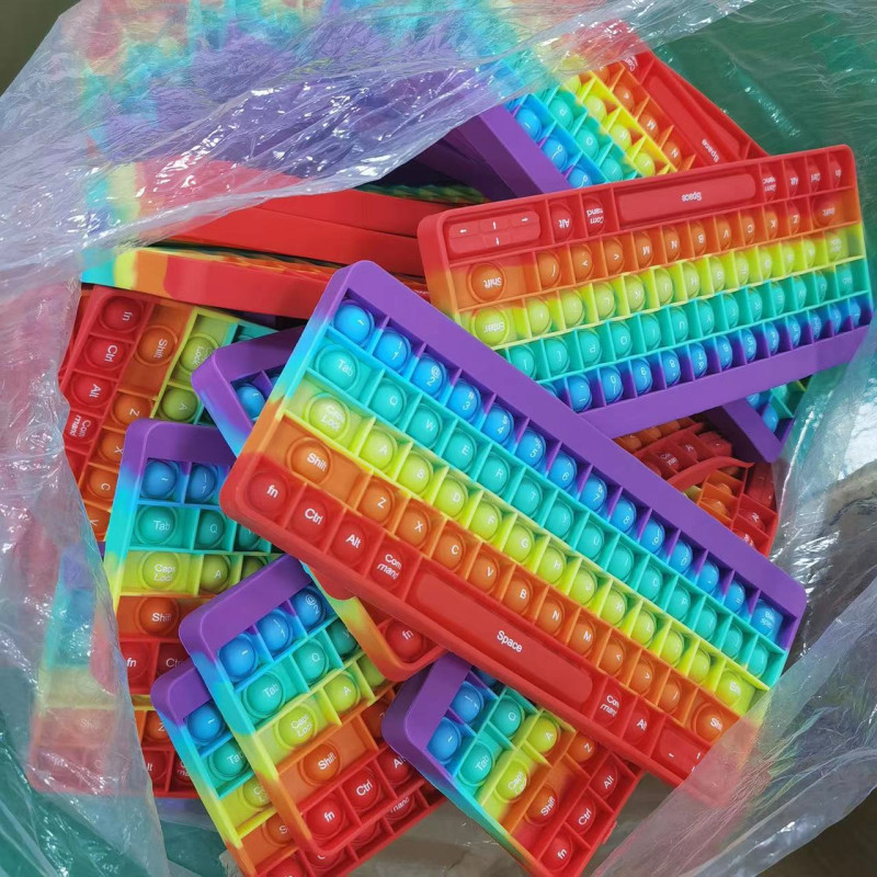 Rainbow Fidget Pops Toys Sensory Bubbles Computer Keyboard covers Cell Phone Straps Silicon Dimple Stress Anxiety Relief Popper Games Board
Rainbow Fidget Pops Toys Sensory Bubbles Computer Keyboard covers Cell Phone Straps Silicon Dimple Stress Anxiety Relief Popper Games Board