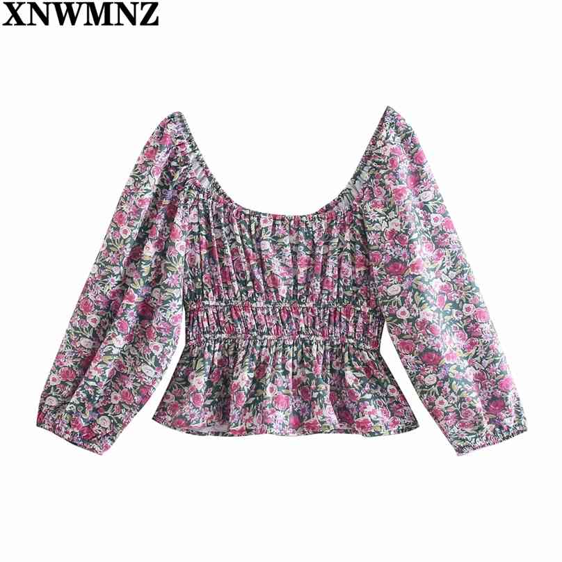 Women Fashion printing Blouse Women' Cropped top Summer Square Collar Puff Sleeve Sweet Short Sleeves Shirt Tops 210520, Multi
Women Fashion printing Blouse Women' Cropped top Summer Square Collar Puff Sleeve Sweet Short Sleeves Shirt Tops 210520, Multi