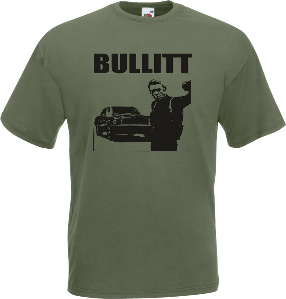 Steve McQueen Bullitt T-Shirt-Various Colours, S-XXL