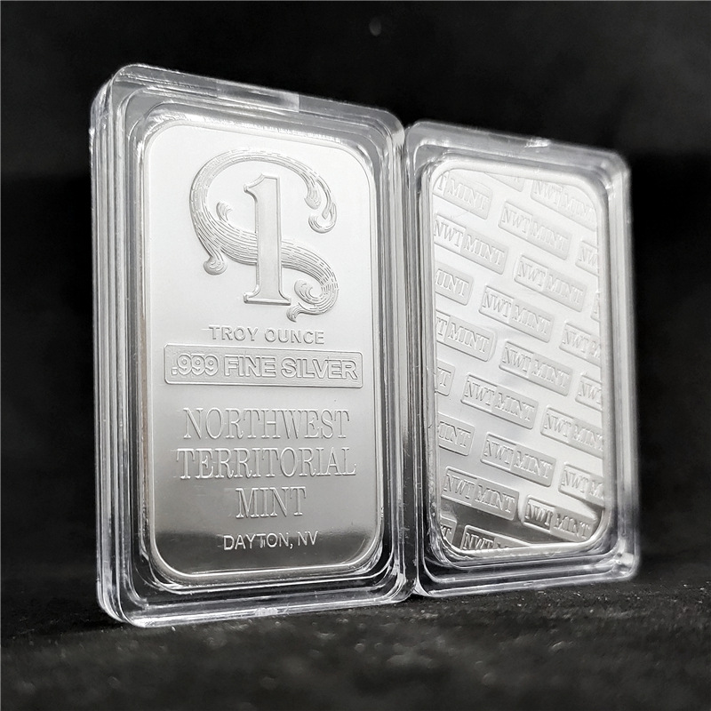 5pcs Non Magnetic Craft Northwest Territorial Mint Dayton NV 1 Troy Ounce .999 Fine Sliver Plated Bar Replica Bullion Collection
5pcs Non Magnetic Craft Northwest Territorial Mint Dayton NV 1 Troy Ounce .999 Fine Sliver Plated Bar Replica Bullion Collection