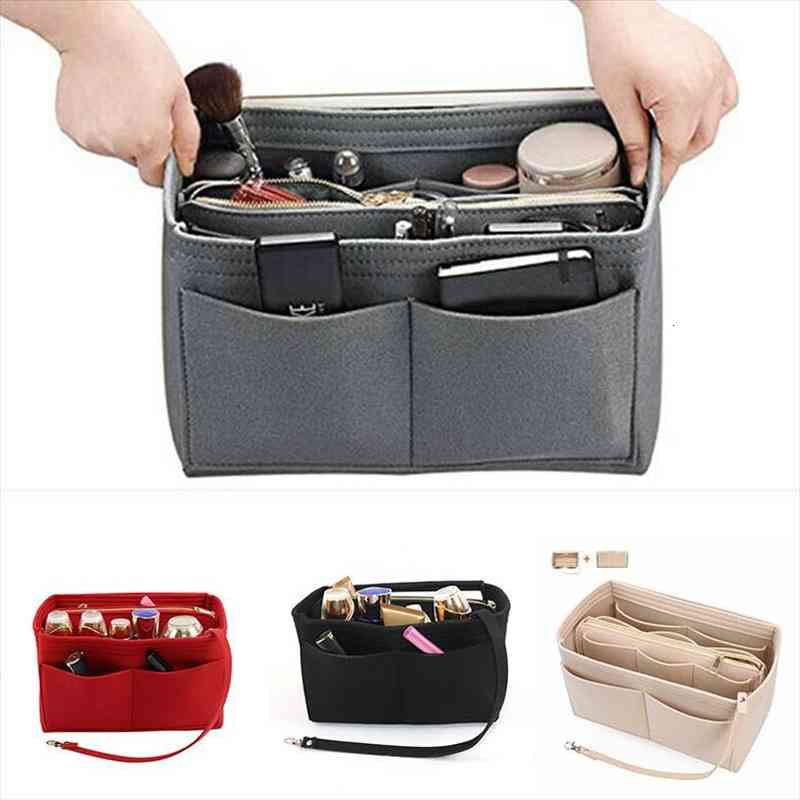 felt purse insert organizer cosmetic bag portable fit for handbag tote various fashion makeup necessaire
felt purse insert organizer cosmetic bag portable fit for handbag tote various fashion makeup necessaire