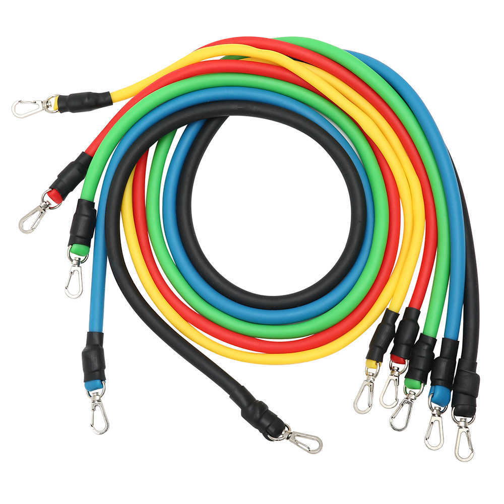 11/12pcs Fitness Pull Rope 8 Shaped Elastic Rubber Loops Latex Strength Gym Equipment Resistance Band Training Exercise 210624