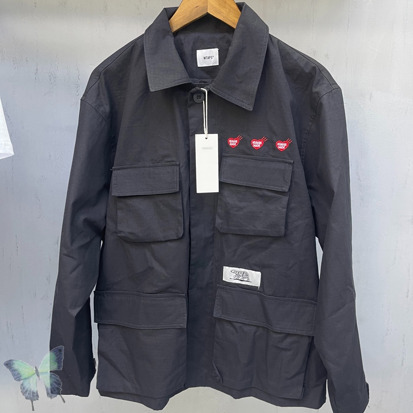 Heavy Fabric Human Made Jackets with Pocket Men Women Embroidery Outerwear Jacket Coat