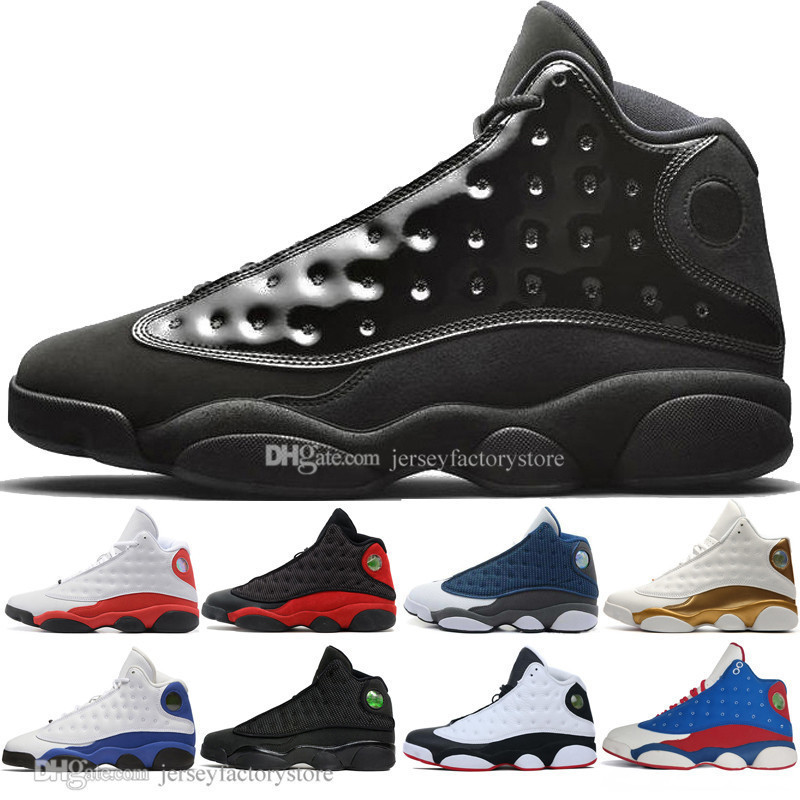 NOUVEAU 13 13S CAP et robe Hommes Basketball Chaussures Atmosphère Gris Terracotta Blush Cat Black Infrare Infrarouge Grints Bred Chicago DMP Men