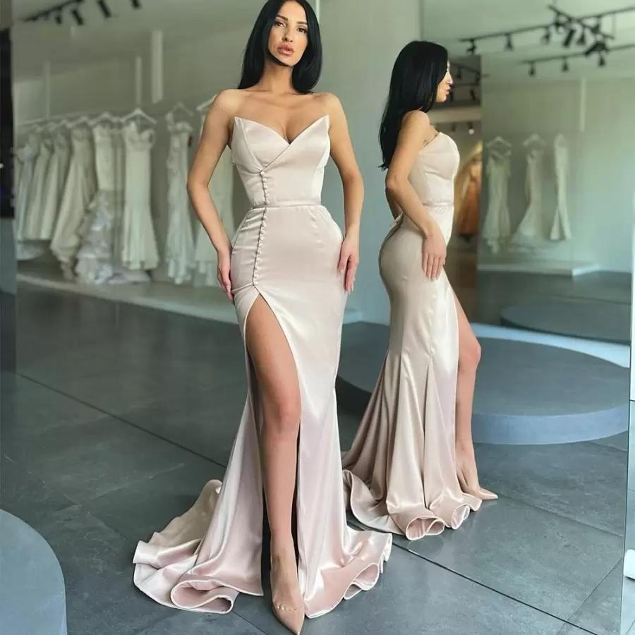 Champagne Mermaid Prom Dresses V-Neck Evening Dress Side Split Elengant Party Gown Fashions Outfits Vestidos De Fiesta robe de soiree Custom Made, Orange
Champagne Mermaid Prom Dresses V-Neck Evening Dress Side Split Elengant Party Gown Fashions Outfits Vestidos De Fiesta robe de soiree Custom Made, Orange