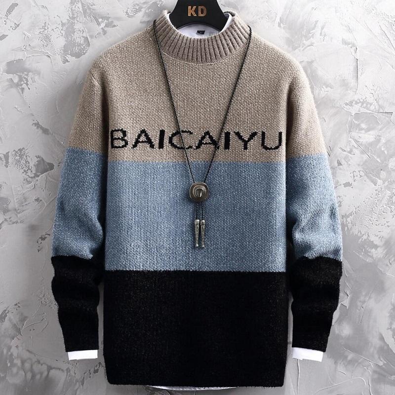 Men's Sweaters Pull Homme 2021 Winter Thick Warm Patchwork Sweater Men Turtleneck Male Pullovers Top Quality Christmas, Khaki
Men's Sweaters Pull Homme 2021 Winter Thick Warm Patchwork Sweater Men Turtleneck Male Pullovers Top Quality Christmas, Khaki