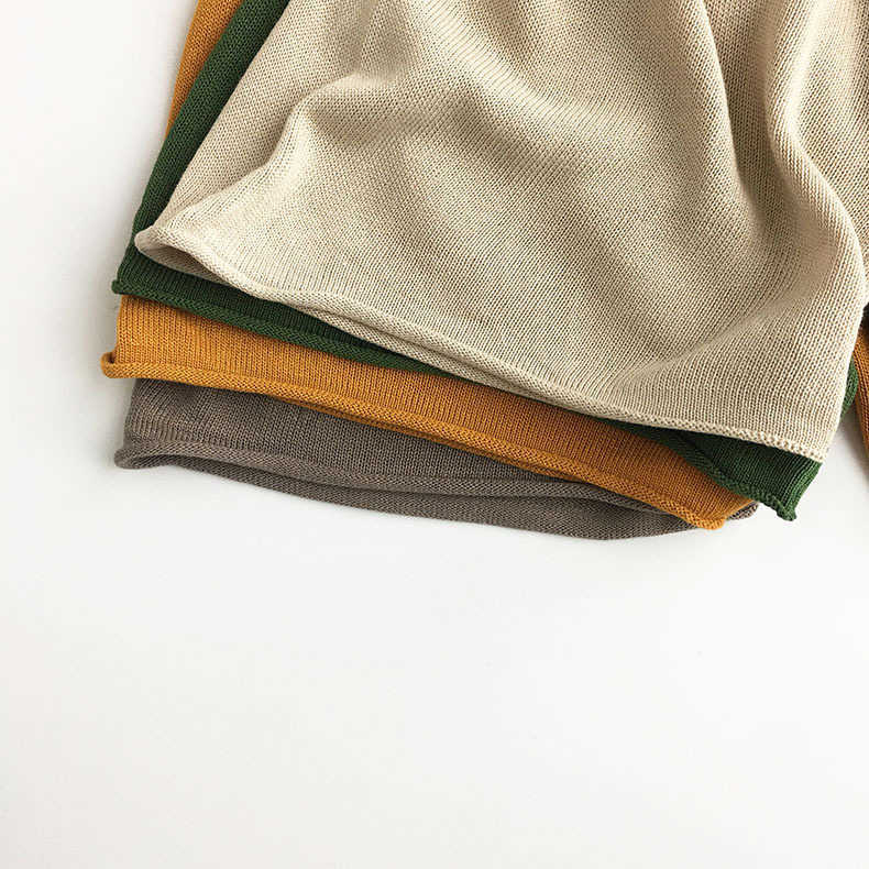 Children's middle pants summer Korean children's five-cent thin knit shorts baby 210702