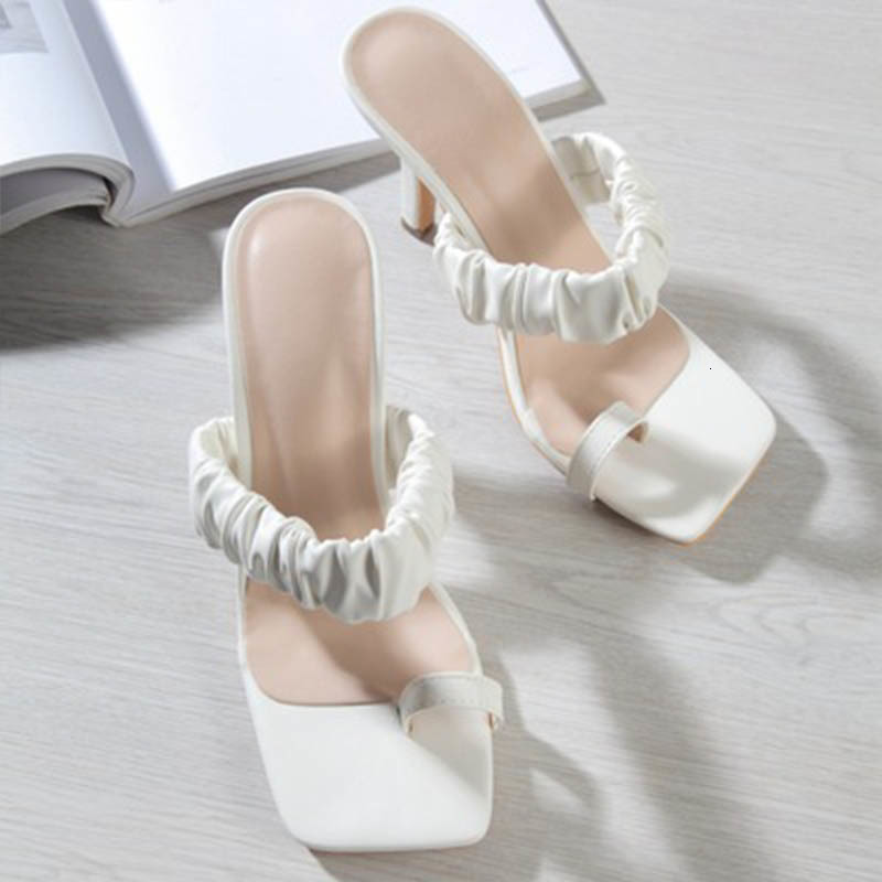 Sandals Summer Women High Heels 8CM Casual Pumps Square Toe Ladies Heel Mules Sexy Thin Slippers Female Fashion Woman Shoes 5HFT, White
Sandals Summer Women High Heels 8CM Casual Pumps Square Toe Ladies Heel Mules Sexy Thin Slippers Female Fashion Woman Shoes 5HFT, White