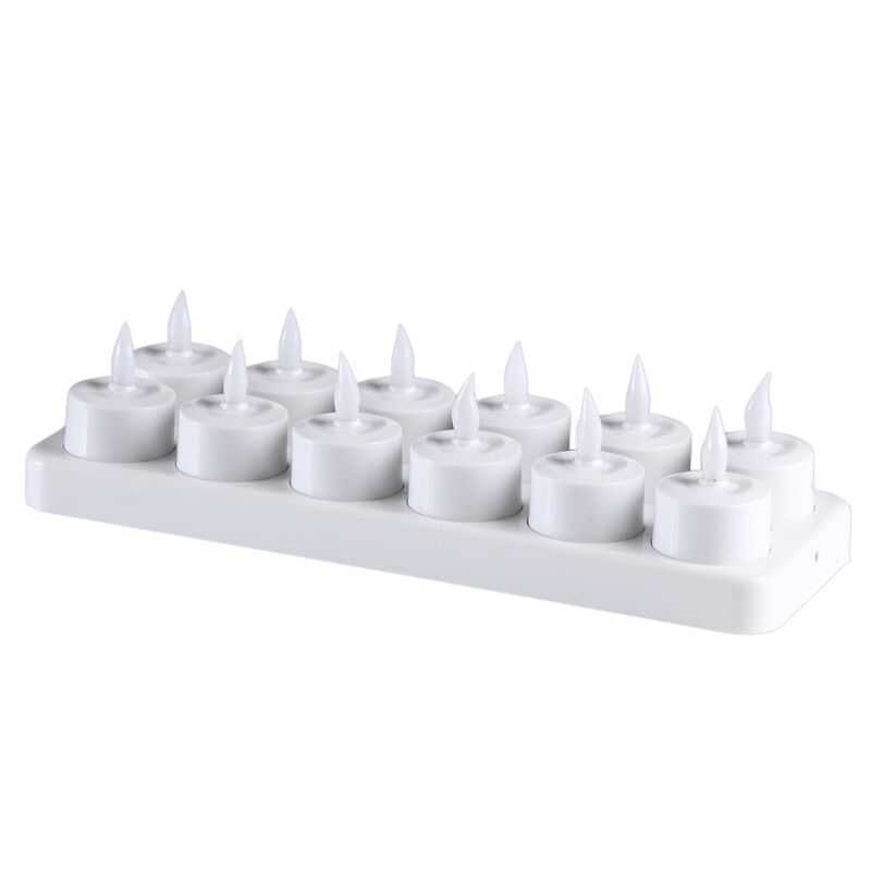 Set of 12 Rechargeable led candle Flameless Static TeaLight electric lamp Waxless Valentine Home Wedding Xmas Table decor-AMBER H0909 H0923
Set of 12 Rechargeable led candle Flameless Static TeaLight electric lamp Waxless Valentine Home Wedding Xmas Table decor-AMBER H0909 H0923