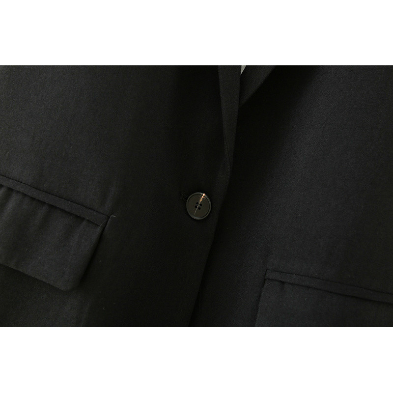 Evfer Office Lady Fashion Striped Cuff Patchwork Long Blazers Outwear Women Casual Single Button Sleeve Blazer Chic 210421