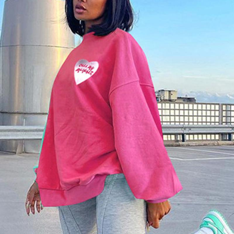 Women's Hoodies & Sweatshirts Letter Printed Women O-neck Casual Round Neck Loose SweaterHarajuku Young Style Teens All-match Pullovers, Black
Women's Hoodies & Sweatshirts Letter Printed Women O-neck Casual Round Neck Loose SweaterHarajuku Young Style Teens All-match Pullovers, Black