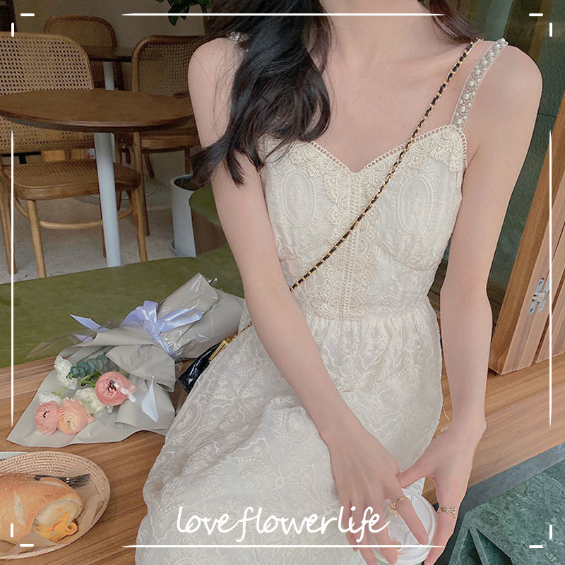 Elegant Midi Strap Dress Women Casual Lace Beach Solid Dress Female Evening Party Design Dress Korean Summer 210521, As picture
Elegant Midi Strap Dress Women Casual Lace Beach Solid Dress Female Evening Party Design Dress Korean Summer 210521, As picture