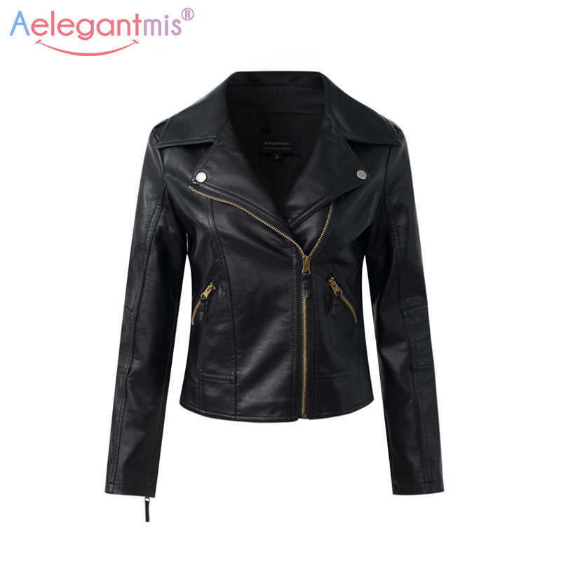 Aelegantmis Classic Black PU Leather Jacket Women Cool Slim Short Motorcycle Jackets Ladies Autumn Coat Basic Street Outerwear 210607
Aelegantmis Classic Black PU Leather Jacket Women Cool Slim Short Motorcycle Jackets Ladies Autumn Coat Basic Street Outerwear 210607