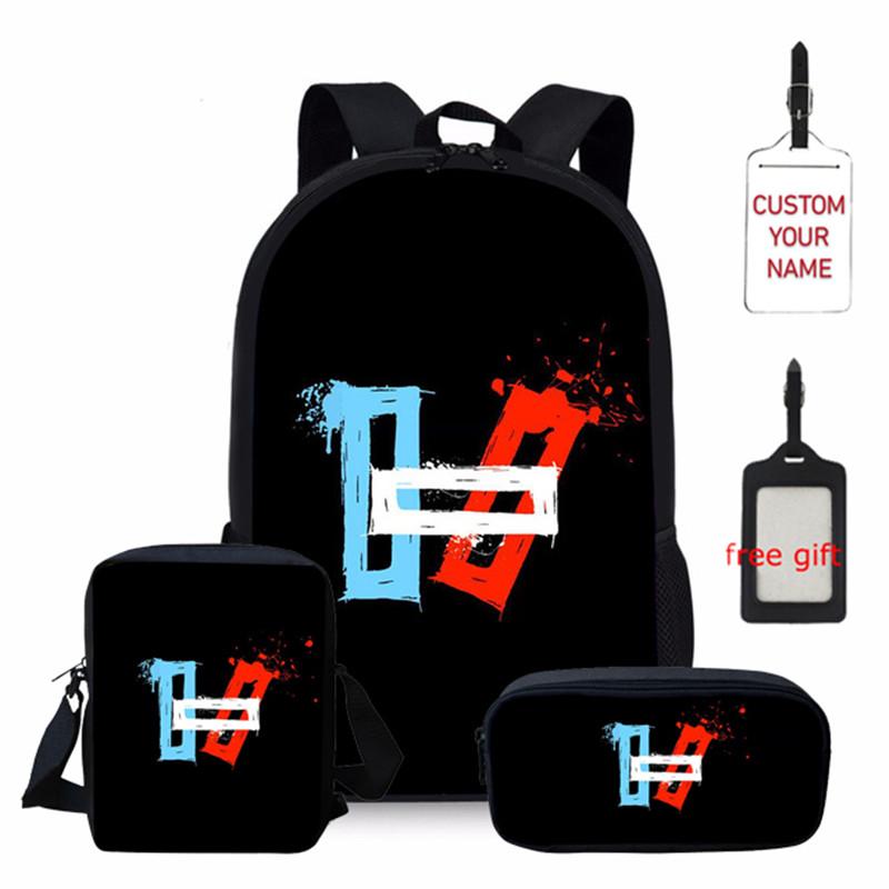 School Bags Fashion Backpack Twenty One Pilots Bag Set For Girls Boys Hip Hop Fans Teenager Lunch With Free Gift Mochila Infantil
School Bags Fashion Backpack Twenty One Pilots Bag Set For Girls Boys Hip Hop Fans Teenager Lunch With Free Gift Mochila Infantil
