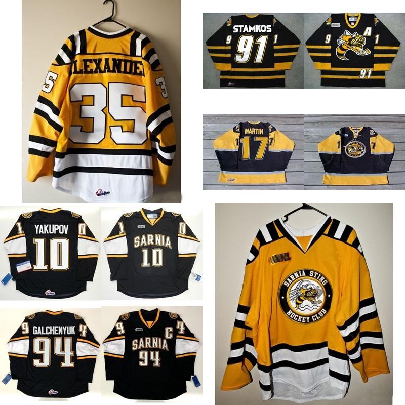 Cheap Customize OHL Sarnia Sting Jersey 91 Steven Stamkos 10 Nail Yakupov 17 Martin Mens Womens Kids Stitched Hockey Jerseys Goalit Cut, Black;red
Cheap Customize OHL Sarnia Sting Jersey 91 Steven Stamkos 10 Nail Yakupov 17 Martin Mens Womens Kids Stitched Hockey Jerseys Goalit Cut, Black;red