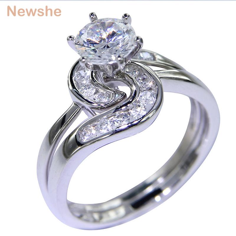 Cluster Rings She 2 Pcs Wedding Ring Set 1.5 Ct 6 Prong Setting CZ Solid 925 Sterling Silver Engagement Trendy Jewelry For Women, Golden;silver
Cluster Rings She 2 Pcs Wedding Ring Set 1.5 Ct 6 Prong Setting CZ Solid 925 Sterling Silver Engagement Trendy Jewelry For Women, Golden;silver