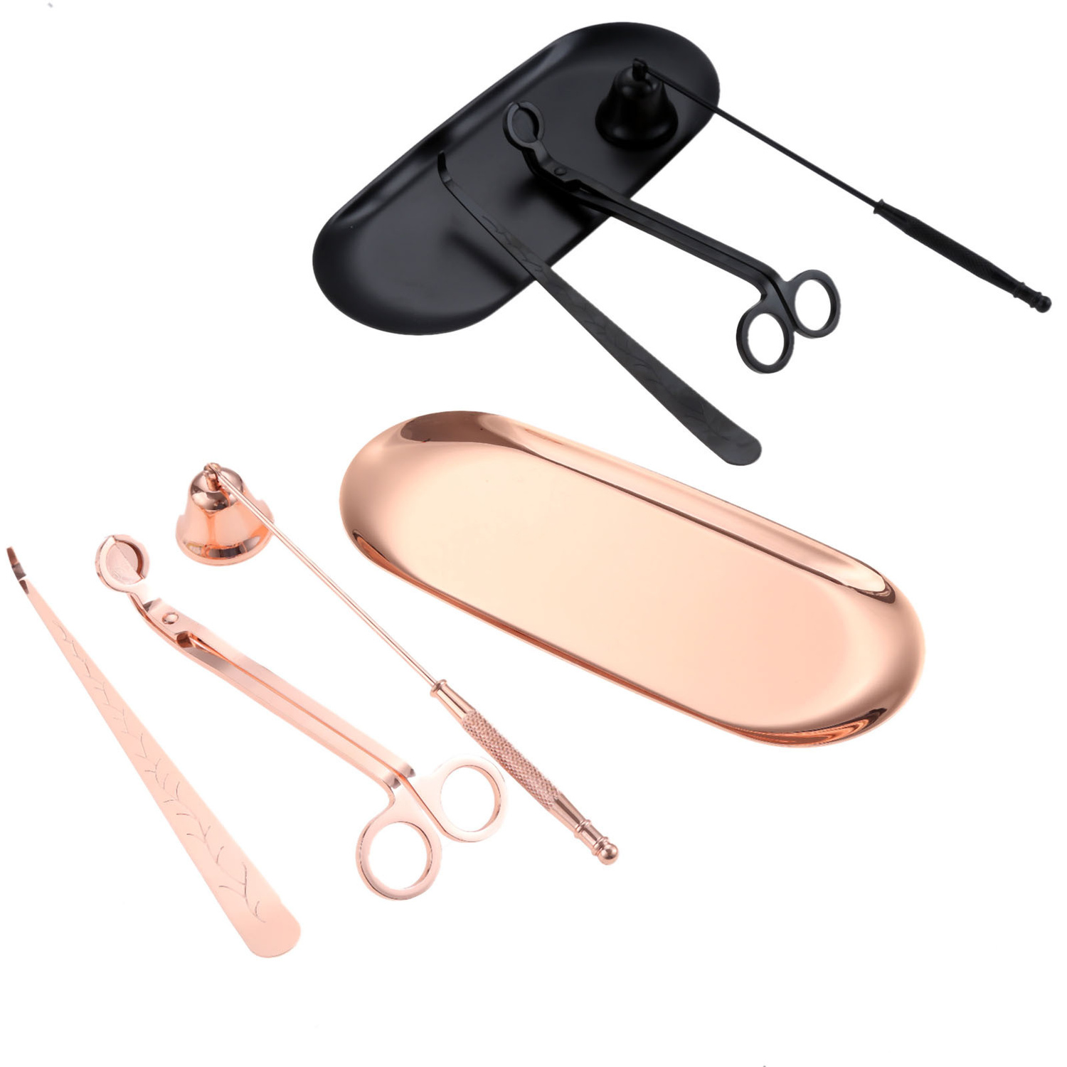 Candle Trimmer Wicks Trim Candles Extinguisher Sets Rose Gold Stainless Steel Tray Home Decor
Candle Trimmer Wicks Trim Candles Extinguisher Sets Rose Gold Stainless Steel Tray Home Decor