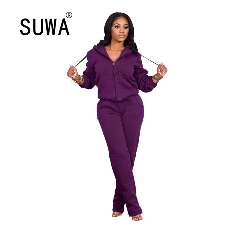Solid Color Fitness Home Wear Tracksuit 2 Piece Outfits For Women Matching Sets Zipper Long Sleeve Jacket Baggy Pants Fall 210525, Red
Solid Color Fitness Home Wear Tracksuit 2 Piece Outfits For Women Matching Sets Zipper Long Sleeve Jacket Baggy Pants Fall 210525, Red