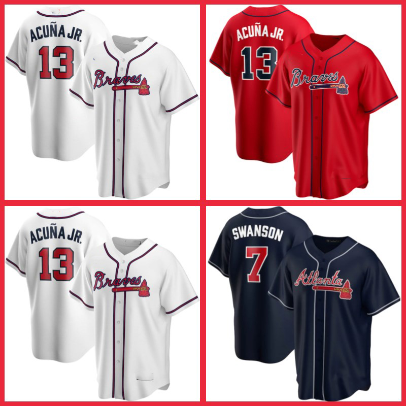 Atlanta 13 Ronald Acuna Jr Braves Baseball Jersey Ozzie Albies Austin Riley 5 Freddie Freeman Marcell Ozuna Orlando Arcia Chipper Jones Char, Blue;black
Atlanta 13 Ronald Acuna Jr Braves Baseball Jersey Ozzie Albies Austin Riley 5 Freddie Freeman Marcell Ozuna Orlando Arcia Chipper Jones Char, Blue;black