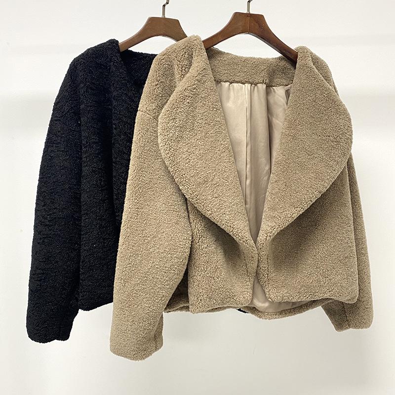 Women's Fur & Faux Women Short Cardigan Coat Lamb Wool Long Sleeve Simple Female Casual Jackets Autumn Winter 2021, Black
Women's Fur & Faux Women Short Cardigan Coat Lamb Wool Long Sleeve Simple Female Casual Jackets Autumn Winter 2021, Black