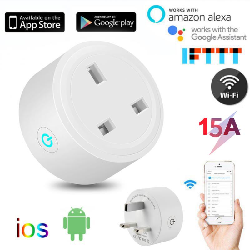 Smart Power Plugs WiFi Plug 15A UK Socket Tuya Life APP Work With Alexa Google Home Assistant Voice Control Monitor Timing
Smart Power Plugs WiFi Plug 15A UK Socket Tuya Life APP Work With Alexa Google Home Assistant Voice Control Monitor Timing