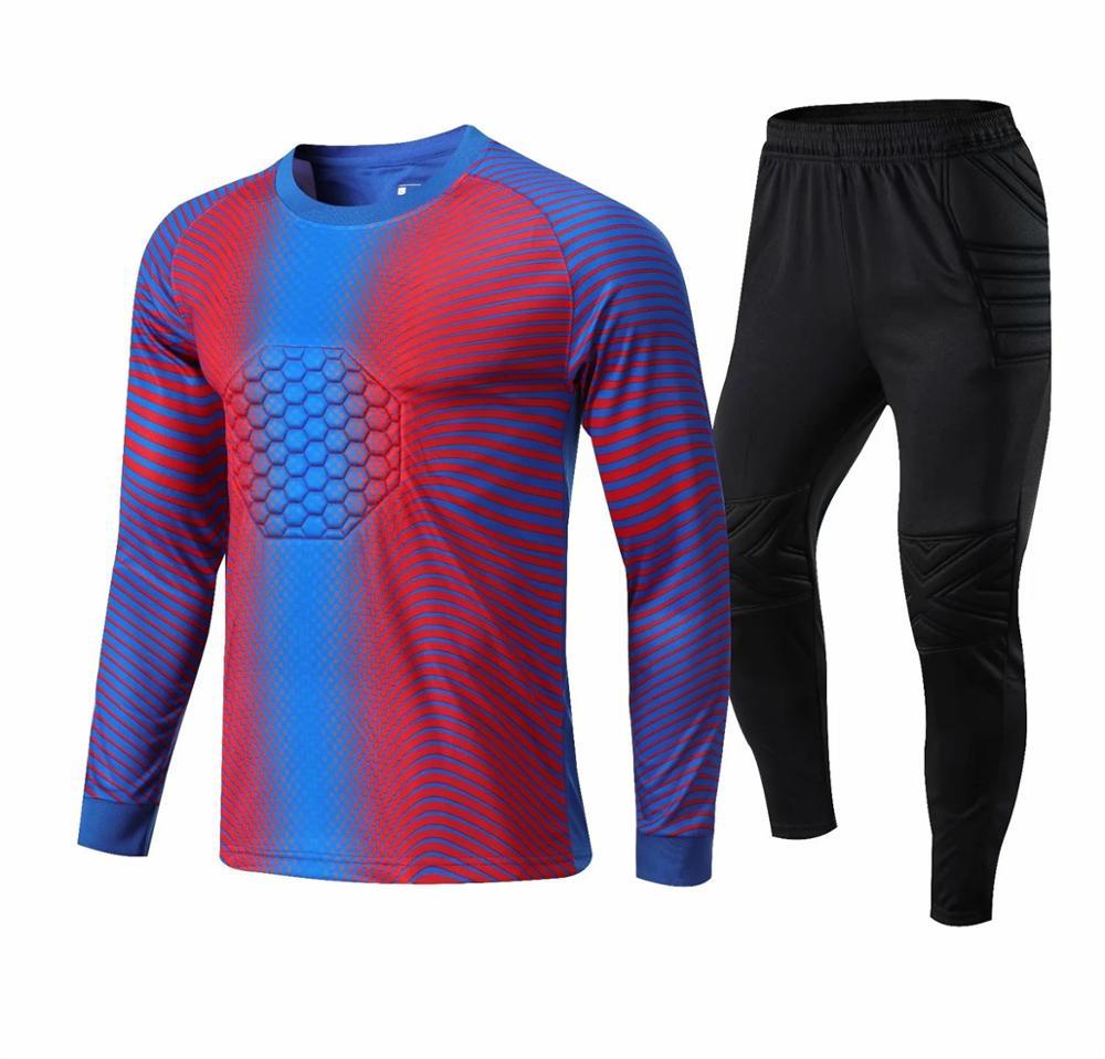 Men Kid Football Goalkeeper Sets , Boys Soccer goalkeeper Uniforms Training Suit Protection Kits Pants Clothing Futbol Shirts, Blue red
Men Kid Football Goalkeeper Sets , Boys Soccer goalkeeper Uniforms Training Suit Protection Kits Pants Clothing Futbol Shirts, Blue red