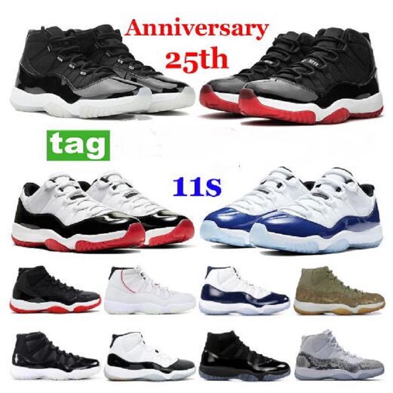 Top high 25th Anniversary 11 Basketball shoes 11s low Bred Concord 45 Space Jam Gym Red mens women running sneakers trainers, Color 46
Top high 25th Anniversary 11 Basketball shoes 11s low Bred Concord 45 Space Jam Gym Red mens women running sneakers trainers, Color 46