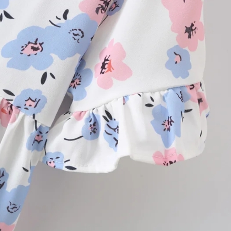 Summer Women Floral Print V Neck Mini Dress Female Butterfly Sleeve Clothes Casual Lady Loose Vestido D7763 210430Z