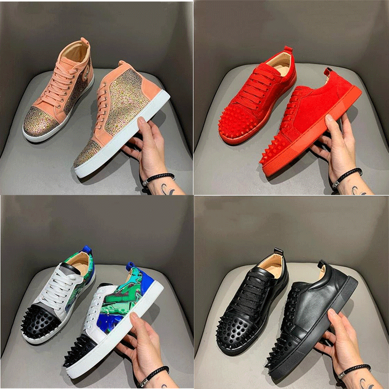 Top Quality 2021 Luxury Casual Shoes Studded Spikes Fashion Red Suede Leather Mens Sneaker Womens Flat Bottoms Shoe Party Lovers Size 36-48, Black
Top Quality 2021 Luxury Casual Shoes Studded Spikes Fashion Red Suede Leather Mens Sneaker Womens Flat Bottoms Shoe Party Lovers Size 36-48, Black