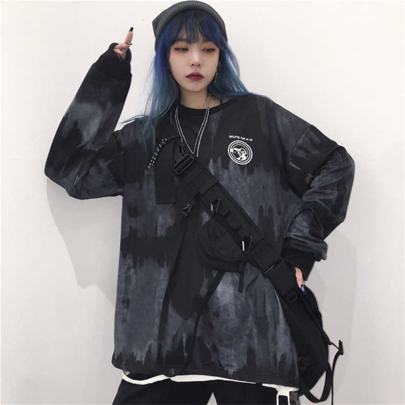 Autumn ladies sweatshirt streetwear Korean ins Harajuku loose casual letter cartoon print Tie dye punk women 210608, Black
Autumn ladies sweatshirt streetwear Korean ins Harajuku loose casual letter cartoon print Tie dye punk women 210608, Black