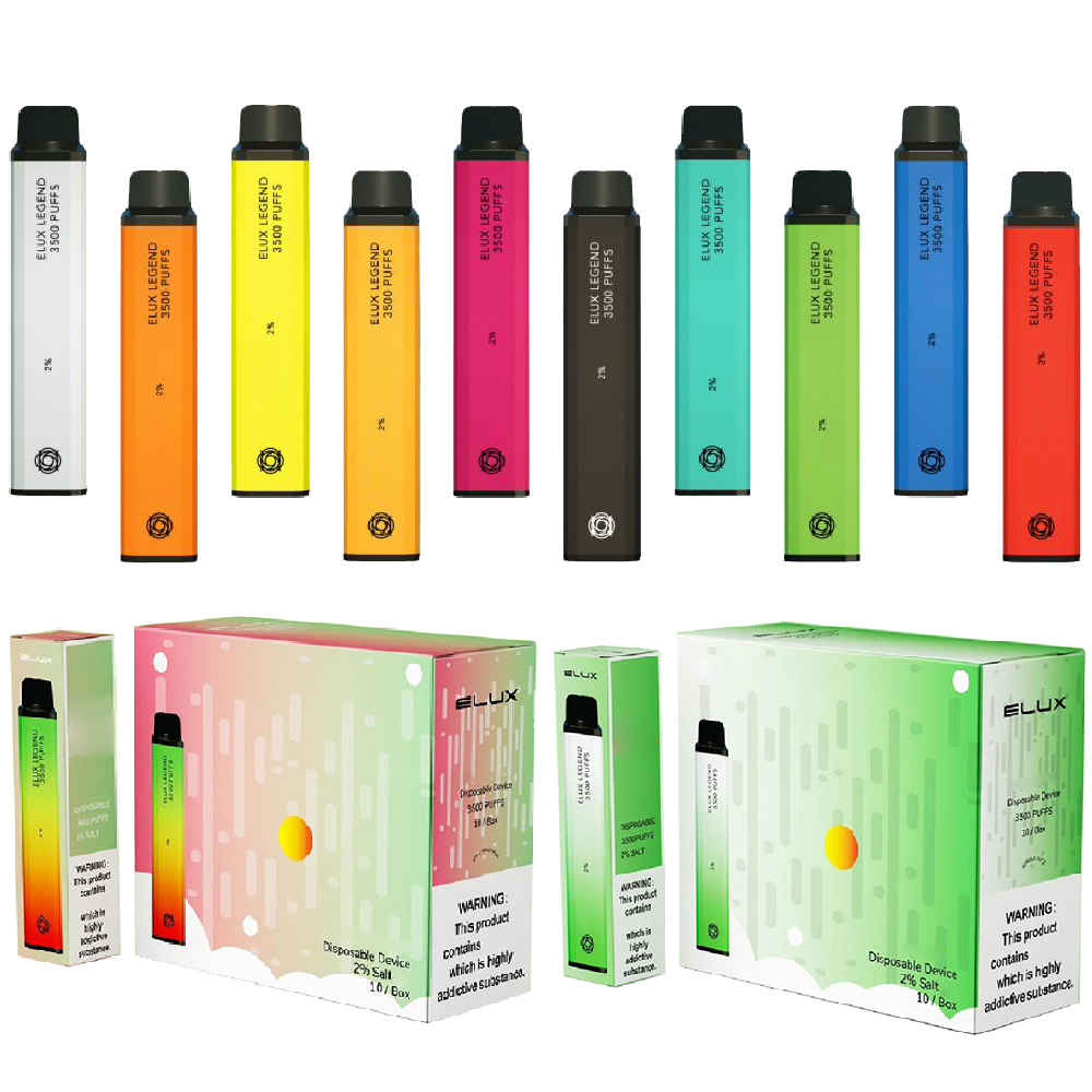 Elux Legend Disposable E cigarettes 3500 Puffs Vape Pen 1500mAh Battery Vaporizer Stick Vapor Kit 2% 10ml Pre Filled Cartridge Device geek b
Elux Legend Disposable E cigarettes 3500 Puffs Vape Pen 1500mAh Battery Vaporizer Stick Vapor Kit 2% 10ml Pre Filled Cartridge Device geek b