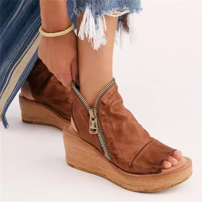 Dress Shoes 2021 Women's Fashion Trend Daily Solid Color PU Retro Zipper Open Toe Wedges Platform Comfortable Sandals 6KF141, Blue
Dress Shoes 2021 Women's Fashion Trend Daily Solid Color PU Retro Zipper Open Toe Wedges Platform Comfortable Sandals 6KF141, Blue