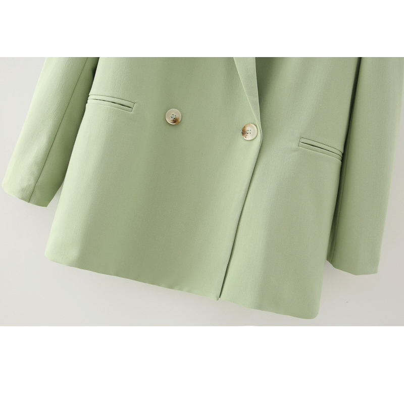 Autumn Women's Chic Coat Small Suit Harbor Wind Long Temperament Loose Casual Fashion Suit Jacket Female 210507