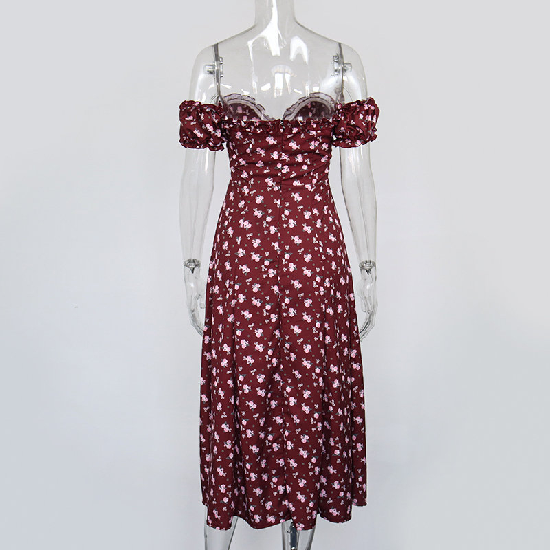 2021newasia pink floral midi dress women off shoulder ruffles long dresses summer strapless side split print dress beach dress, Black;gray
2021newasia pink floral midi dress women off shoulder ruffles long dresses summer strapless side split print dress beach dress, Black;gray