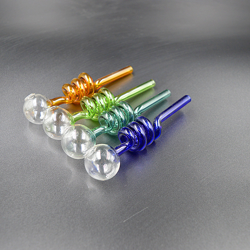 Springs design Pyrex Glass Oil Burner Pipe Clear Pink Blue Green GlassPipes Smoking Accessories
Springs design Pyrex Glass Oil Burner Pipe Clear Pink Blue Green GlassPipes Smoking Accessories